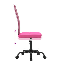 Chaise de bureau rose tissu en maille