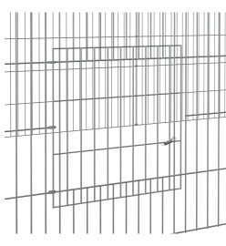 Cage à lapin 2 panneaux 220x110x55 cm Fer galvanisé