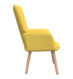 Chaise de relaxation Jaune moutarde Tissu