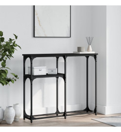 Table console noir 90x22,5x75 cm bois d'ingénierie