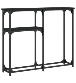 Table console noir 90x22,5x75 cm bois d'ingénierie