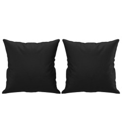 Coussins décoratifs 2 pcs Noir 40x40 cm Similicuir