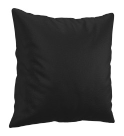 Coussins décoratifs 2 pcs Noir 40x40 cm Similicuir