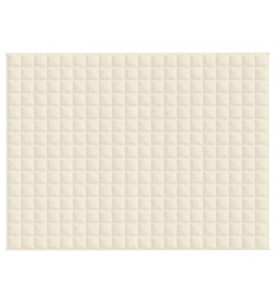 Couverture lestée Crème clair 150x200 cm 7 kg Tissu