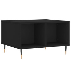 Table basse Noir 60x50x36,5 cm Bois d'ingénierie