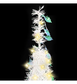 Sapin de Noël artificiel escamotable 50 LED blanc 120 cm