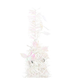 Sapin de Noël artificiel escamotable 50 LED blanc 120 cm