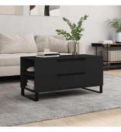 Table basse noir 102x44,5x50 cm bois d'ingénierie