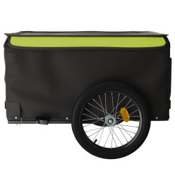 Remorque pour vélo noir et vert 45 kg fer