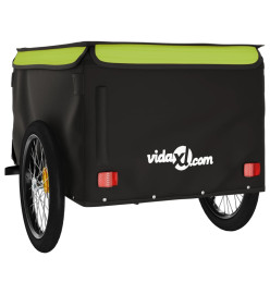 Remorque pour vélo noir et vert 45 kg fer