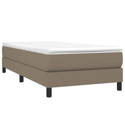 Sommier à ressorts de lit Taupe 90x200 cm Tissu