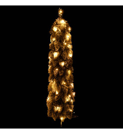 Sapin de Noël artificiel pré-éclairé avec 45 LED/neige floquée