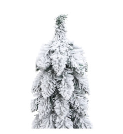 Sapin de Noël artificiel pré-éclairé avec 45 LED/neige floquée