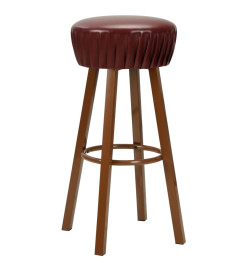 Chaises de bar lot de 2 marron similicuir