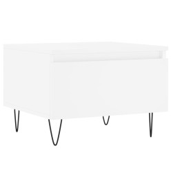 Table basse blanc 50x46x35 cm bois d'ingénierie