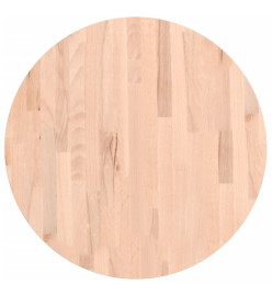 Dessus de table Ø60x2,5 cm rond bois massif de hêtre