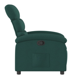 Fauteuil inclinable Vert foncé Tissu