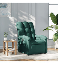 Fauteuil inclinable Vert foncé Tissu