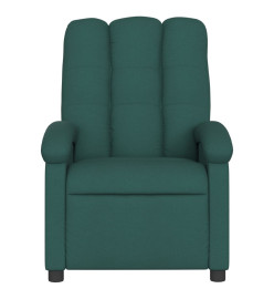 Fauteuil inclinable Vert foncé Tissu