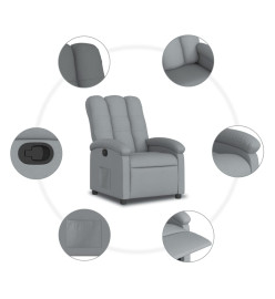 Fauteuil inclinable Gris clair Tissu