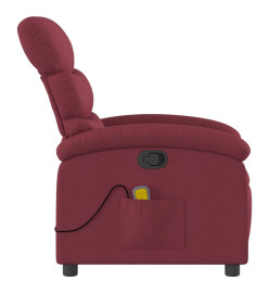 Fauteuil de massage inclinable Rouge bordeaux Tissu