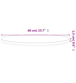 Dessus de table Ø40x1,5 cm rond bois massif de hêtre