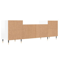 Meuble TV Blanc brillant 160x35x55 cm Bois d'ingénierie