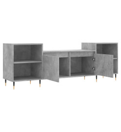 Meuble TV Gris béton 160x35x55 cm Bois d'ingénierie