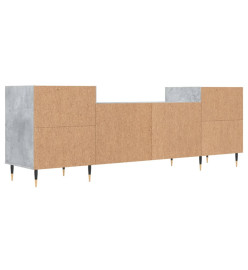 Meuble TV Gris béton 160x35x55 cm Bois d'ingénierie