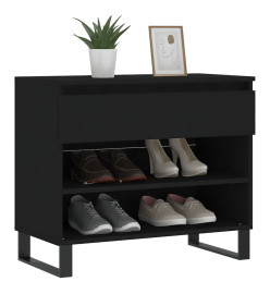 Armoire à chaussures Noir 70x36x60 cm Bois d'ingénierie