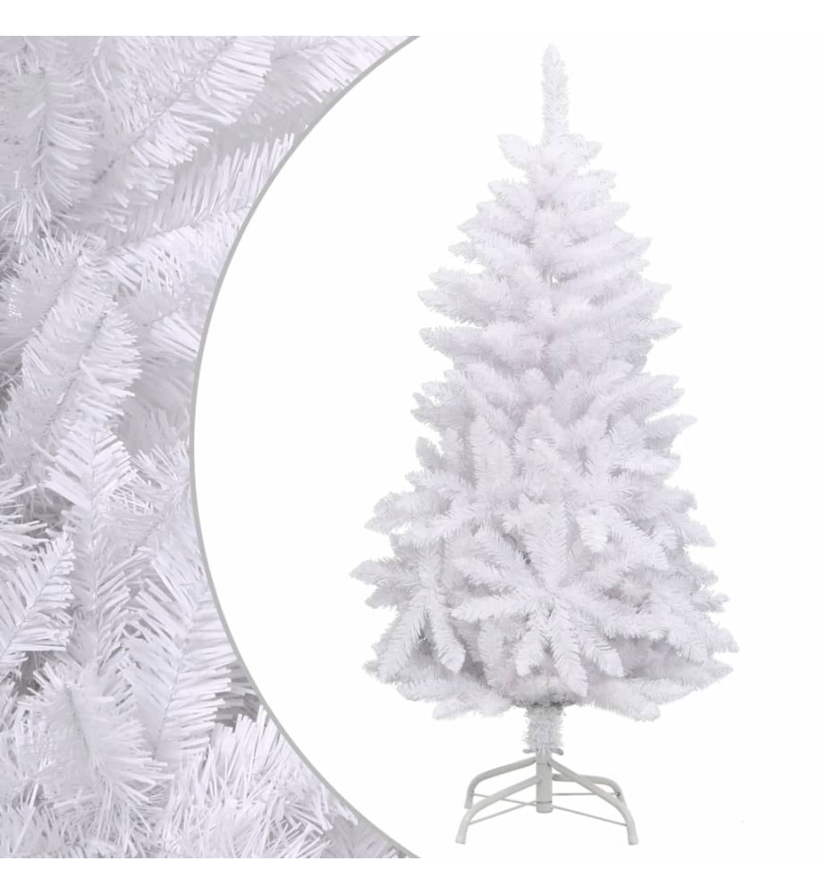 Sapin de Noël artificiel à charnières avec support blanc 120 cm