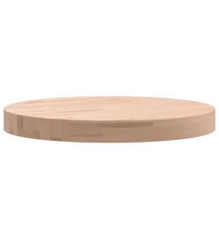 Dessus de table Ø40x4 cm rond bois massif de hêtre