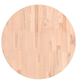 Dessus de table Ø60x1,5 cm rond bois massif de hêtre