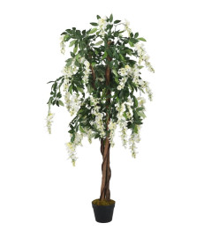 Glycine artificielle 840 feuilles 120 cm vert et blanc