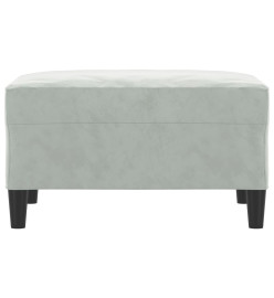 Repose-pied Gris clair 70x55x41 cm Velours