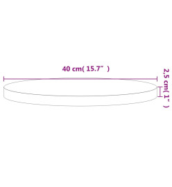 Dessus de table Ø40x2,5 cm rond bois massif de hêtre