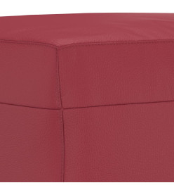 Repose-pied Rouge bordeaux 70x55x41 cm Similicuir