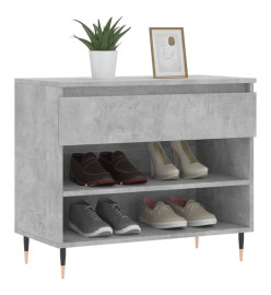 Armoire à chaussures Gris béton 70x36x60 cm Bois d'ingénierie