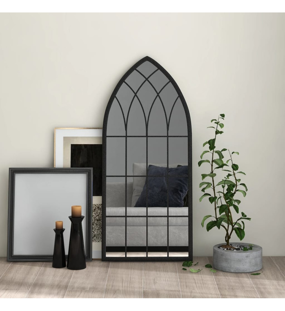 Miroir Noir 100x45 cm Fer pour utilisation à l'intérieur