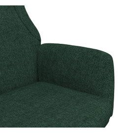 Chaise de relaxation Vert foncé Tissu