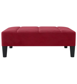 Repose-pied Rouge bordeaux 78x56x32 cm Velours