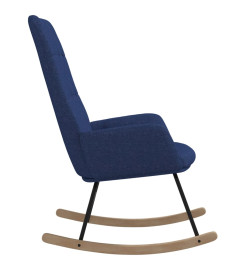 Chaise à bascule Bleu Tissu