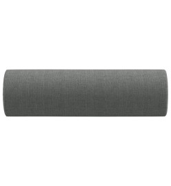 Coussins décoratifs 2 pcs Gris foncé Ø15x50 cm Tissu