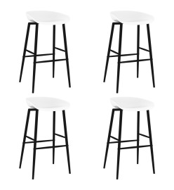 Chaises de bar lot de 4 blanc