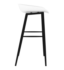 Chaises de bar lot de 4 blanc