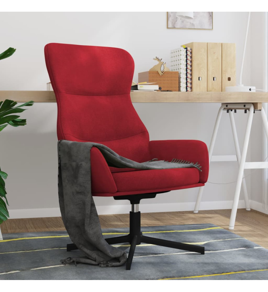 Chaise de relaxation Rouge bordeaux Velours