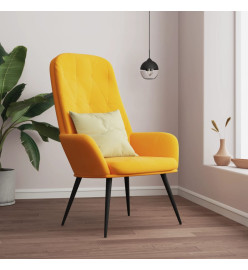 Chaise de relaxation Jaune moutarde Velours