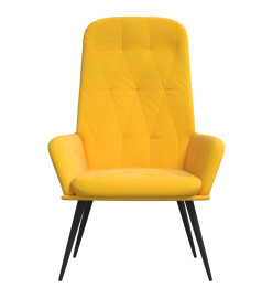 Chaise de relaxation Jaune moutarde Velours