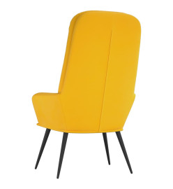 Chaise de relaxation Jaune moutarde Velours