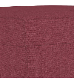 Ensemble de canapés 3 pcs avec coussins rouge bordeaux tissu